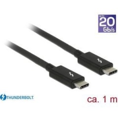 Delock Thunderbolt kabel 1m Sort